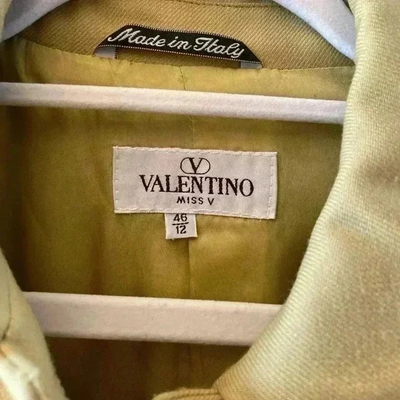 Vintage Chartreuse Valentino Blazer and Tank Shell Size 46/12 - Picture 5 of 11